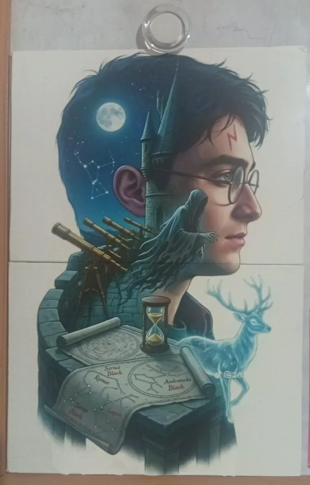 Lienzo plegable tipo Arte personalizado 26x13