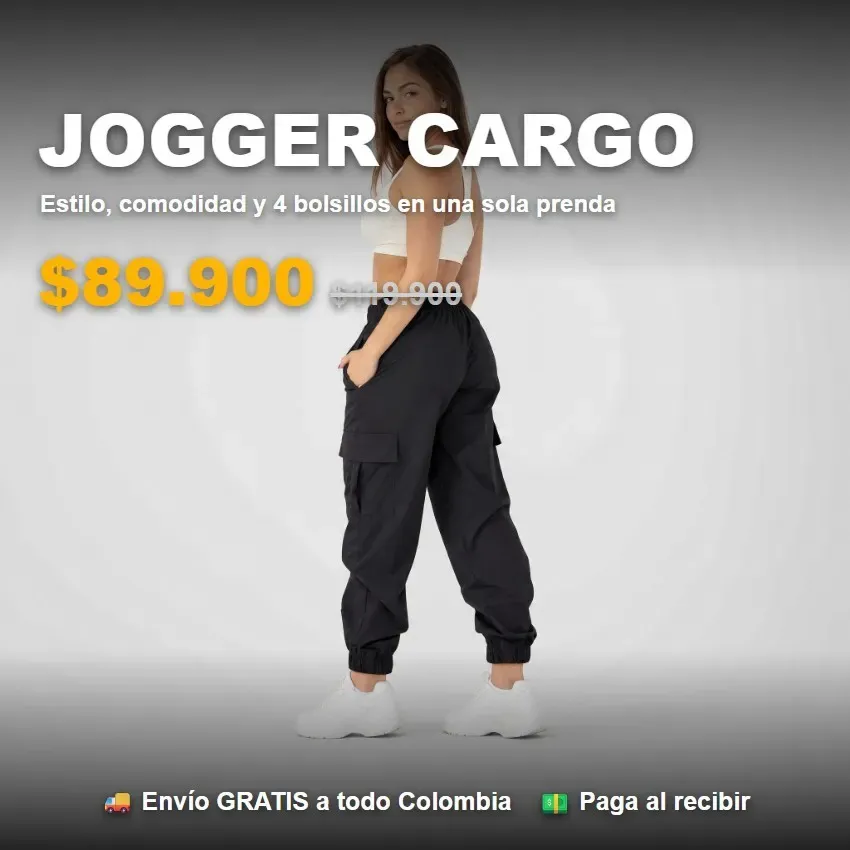 Jogger Cargo Funcional — estilo, comodidad y 4 bolsillos en una sola prenda